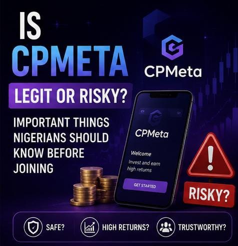 CPMeta investment interface with warning and risk symbols.