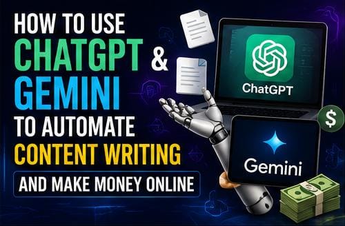 Using ChatGPT and Gemini AI to automate content writing and make money online